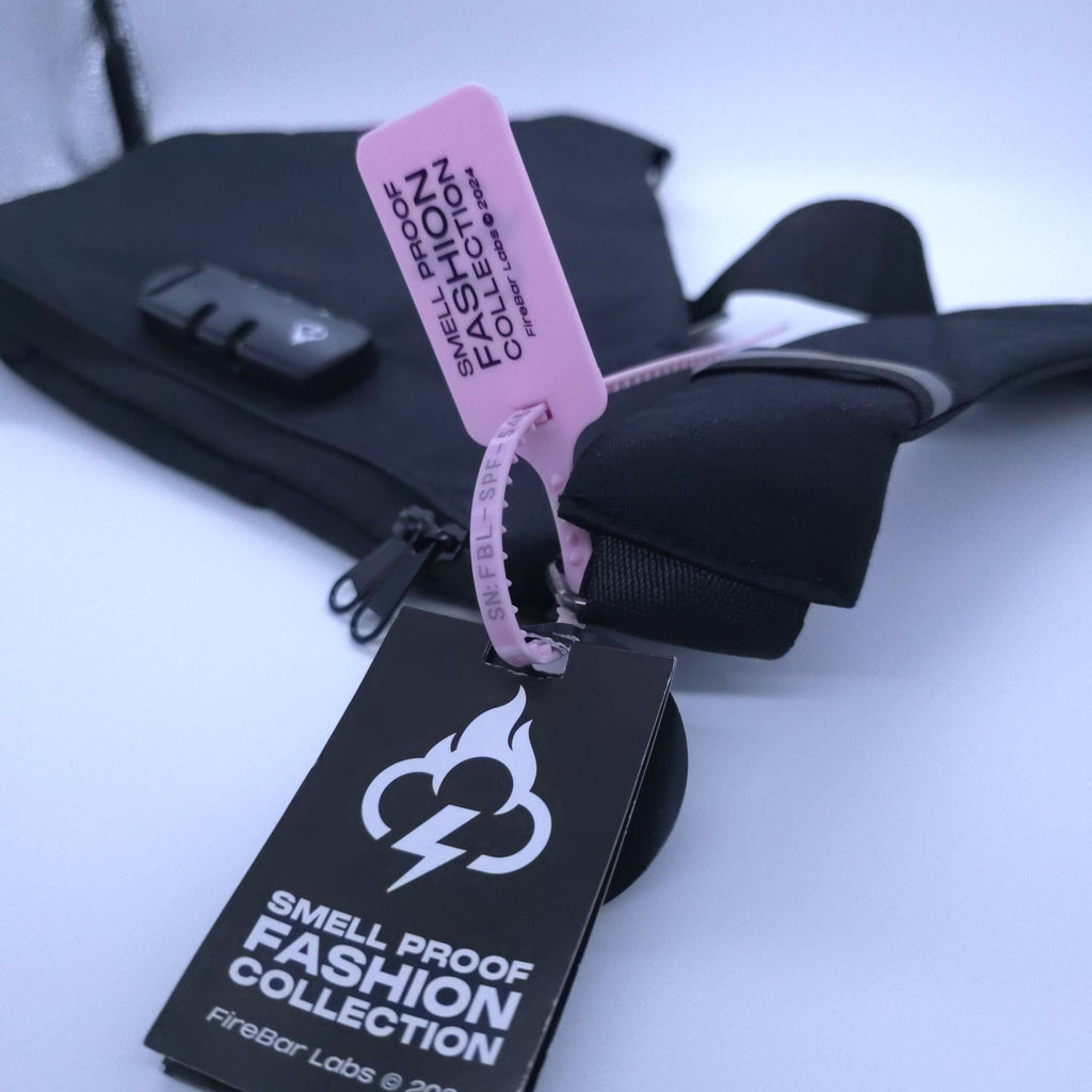 North Carolina Dispensary Smell Proof Crossbody Bag - Fashionable, Discreet + Hidden Lock (FireBar Labs x PBAL)