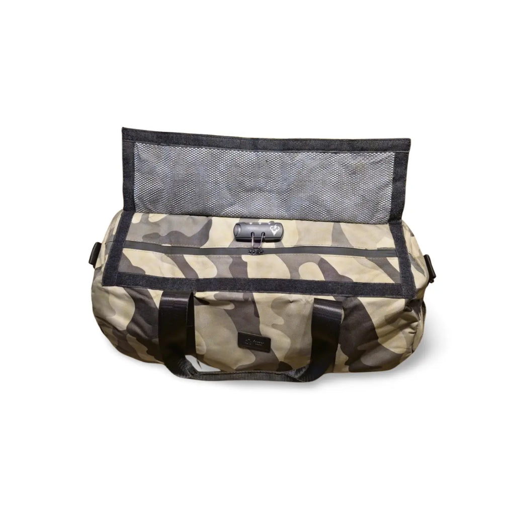 North Carolina Dispensary Smell Proof Max Duffle Bag - Fashionable, Discreet + Hidden Lock (FireBar Labs x PBAL)
