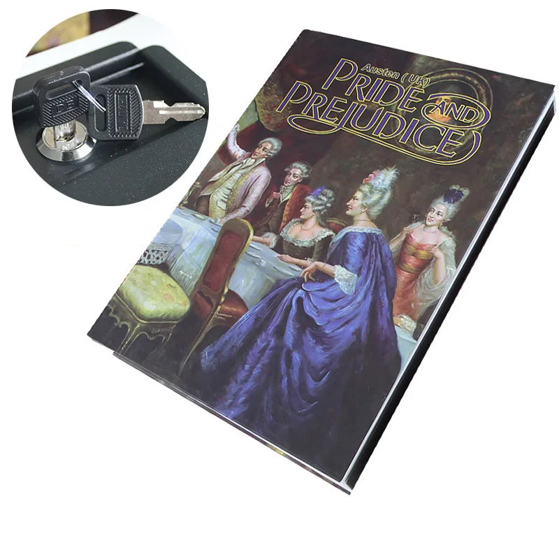 North Carolina Dispensary Hidden Book Safe with Key Lock — Metal Interior Stash Box for Cash, Jewelry & Passports — Realistic Classic Book Design