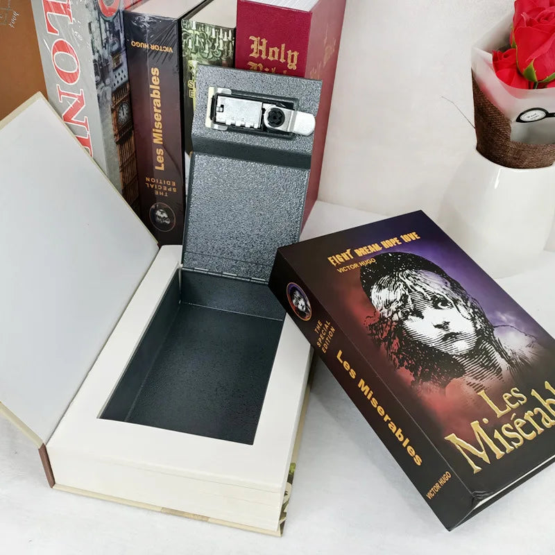 North Carolina Dispensary Hidden Book Safe with Key Lock — Metal Interior Stash Box for Cash, Jewelry & Passports — Realistic Classic Book Design