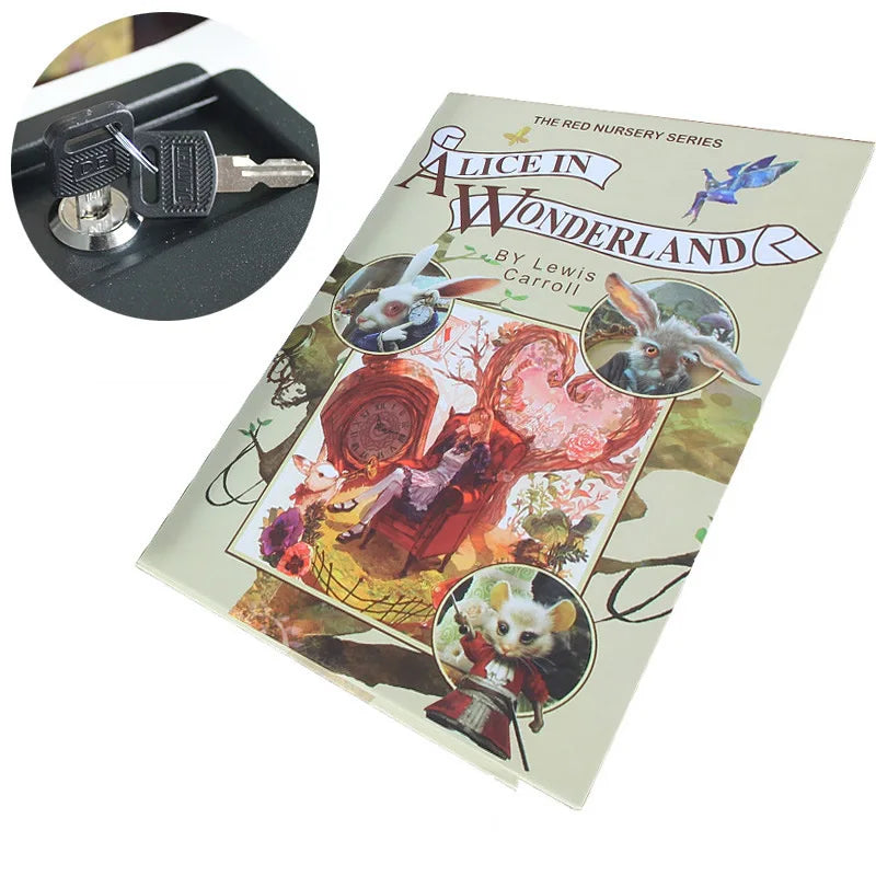 North Carolina Dispensary Hidden Book Safe with Key Lock — Metal Interior Stash Box for Cash, Jewelry & Passports — Realistic Classic Book Design