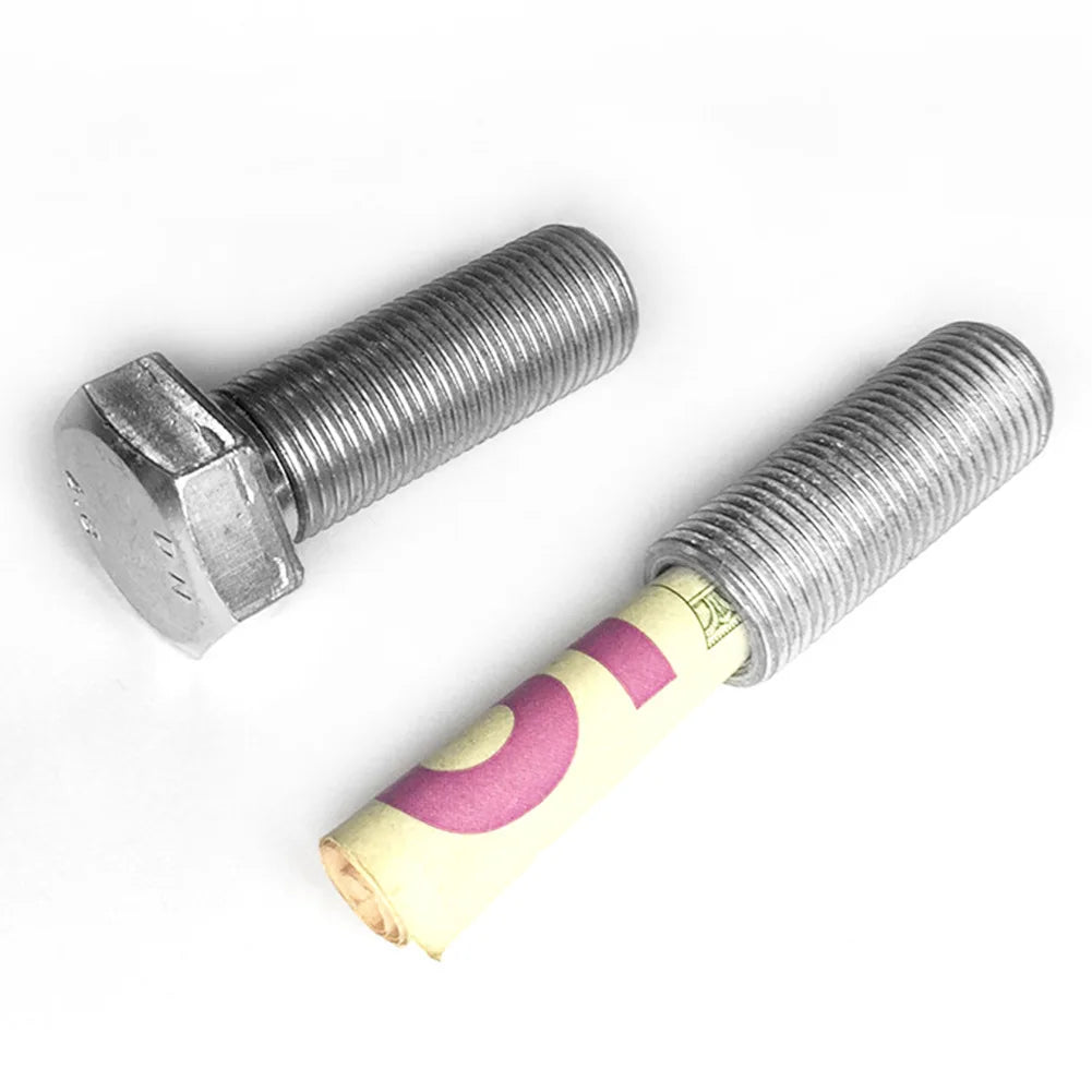 North Carolina Dispensary Hidden Screw Bolt Stash Safe — Metal Diversion Container for Cash, Pills & Small Valuables