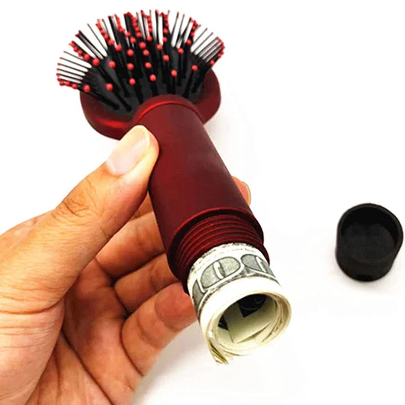 North Carolina Dispensary Hidden Stash Hair Brush Safe - Discreet Diversion Hair Comb with Secret Compartment for Cash, Jewelry & USB