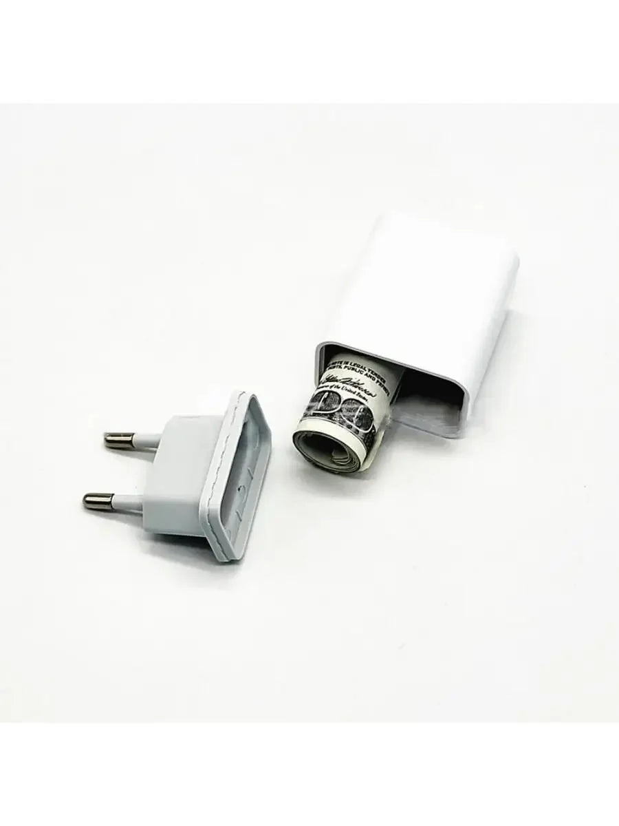 North Carolina Dispensary Hidden USB Charger Diversion Safe – Fake Wall Charger Stash Container for Home