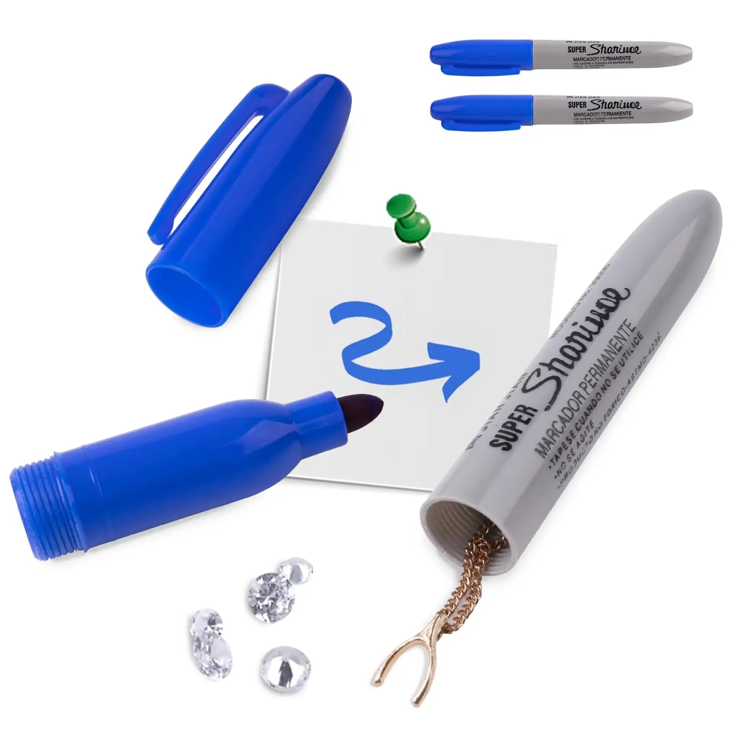North Carolina Dispensary Hidden Diversion Marker Pen - Discreet Secret Stash for Cash, Jewelry & Small Valuables | Gift for Home & Dorm