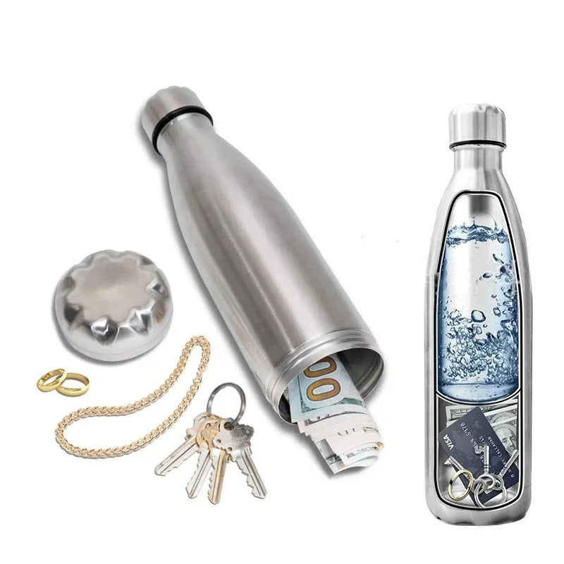 North Carolina Dispensary 750ml (25.4oz) Diversion Water Bottle with Secret Compartment — Portable Stash, Pill Organizer & Money/Key Safe