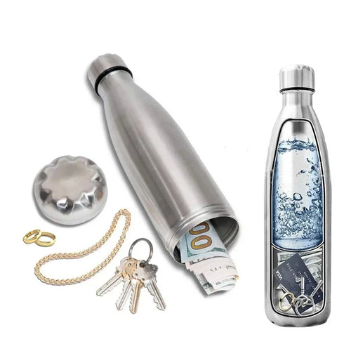 North Carolina Dispensary 750ml (25.4oz) Diversion Water Bottle with Secret Compartment — Portable Stash, Pill Organizer & Money/Key Safe