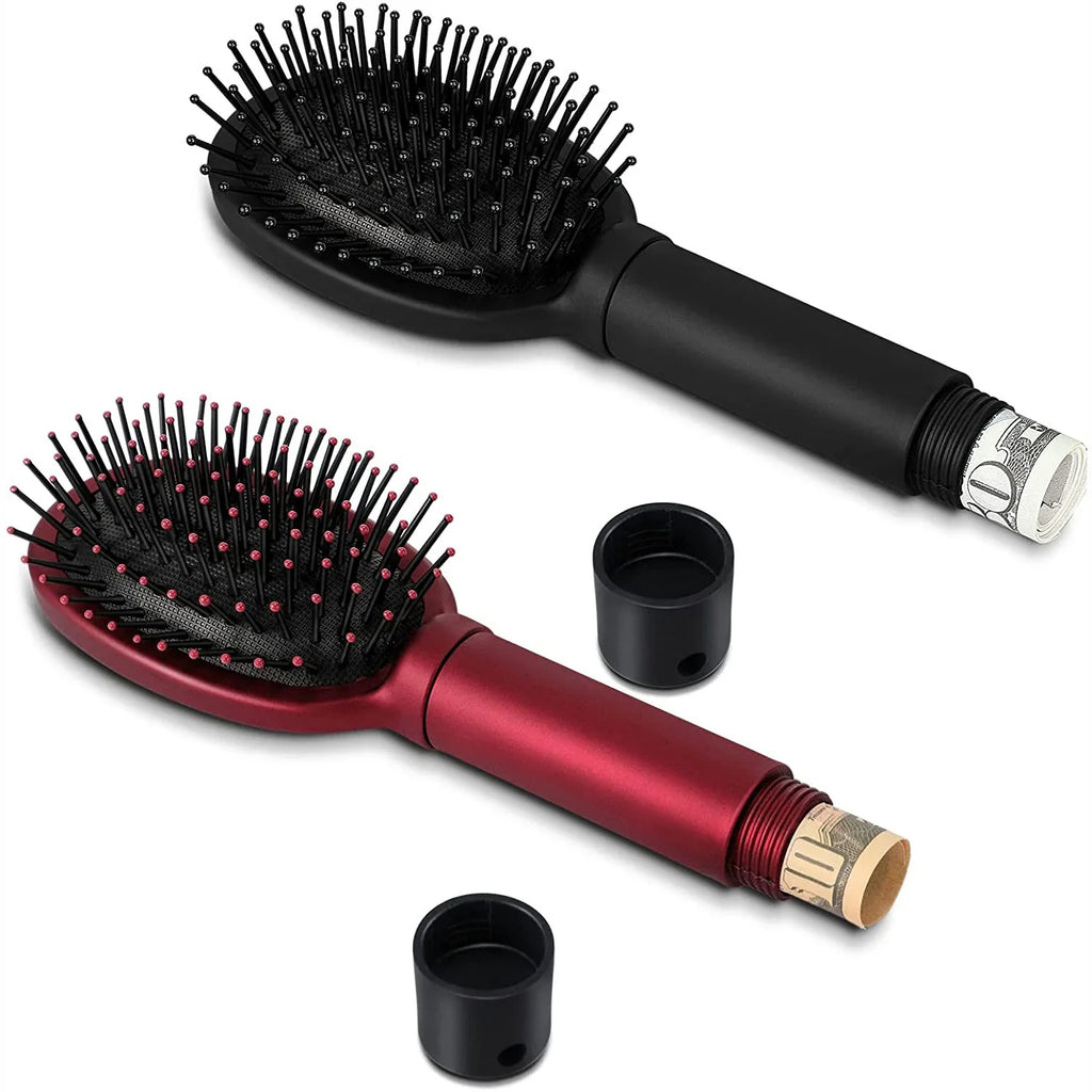North Carolina Dispensary Hidden Stash Hair Brush Safe - Discreet Diversion Hair Comb with Secret Compartment for Cash, Jewelry & USB
