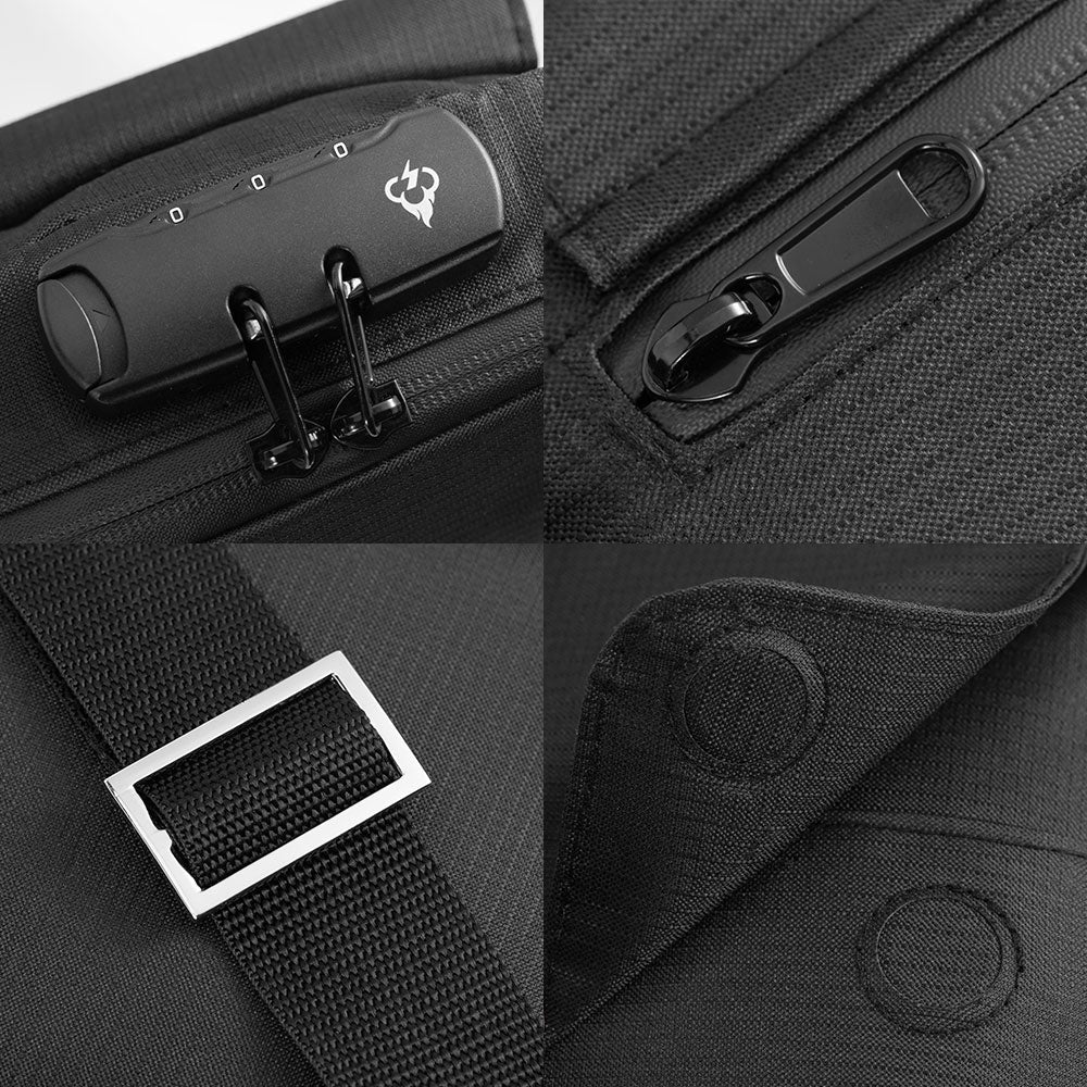 North Carolina Dispensary Smell Proof Messenger Bag - Fashionable, Discreet + Hidden Lock (FireBar Labs x PBAL)