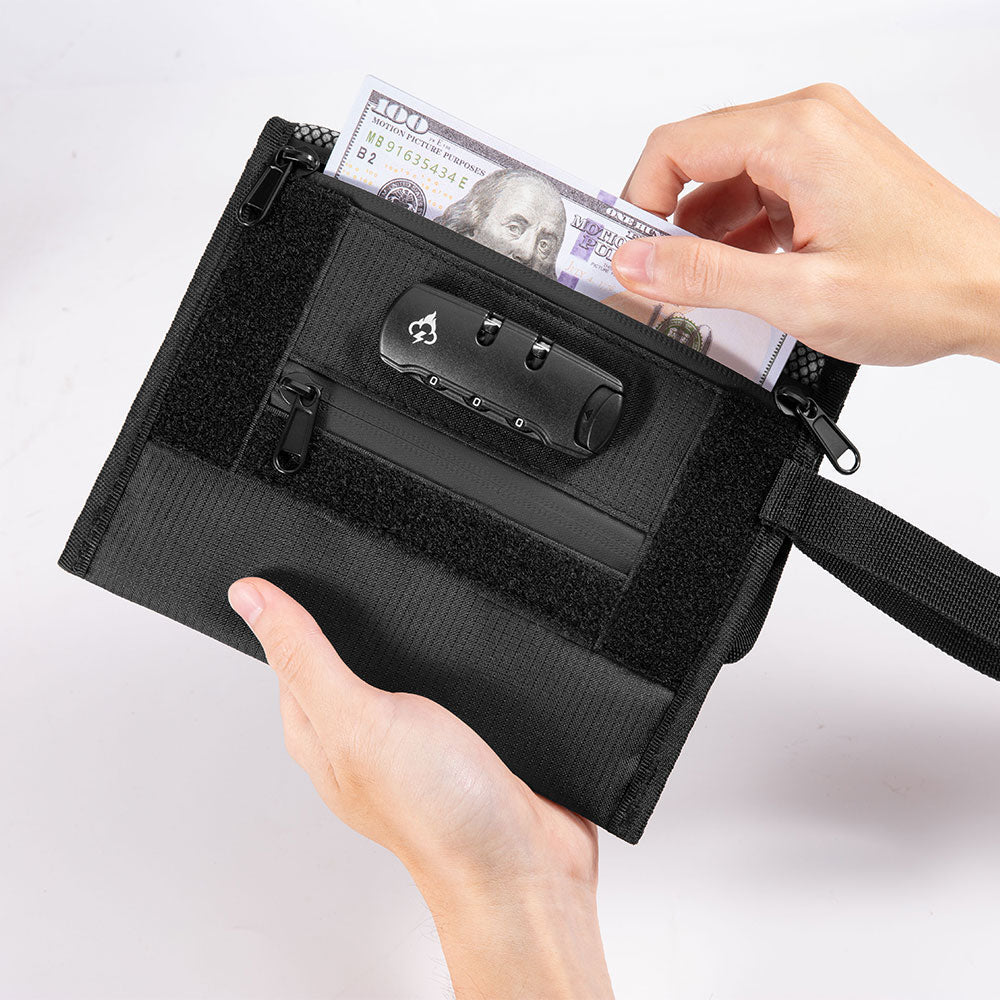 North Carolina Dispensary Smell Proof Travel Wallet - Fashionable, Discreet + Hidden Lock (FireBar Labs x PBAL)
